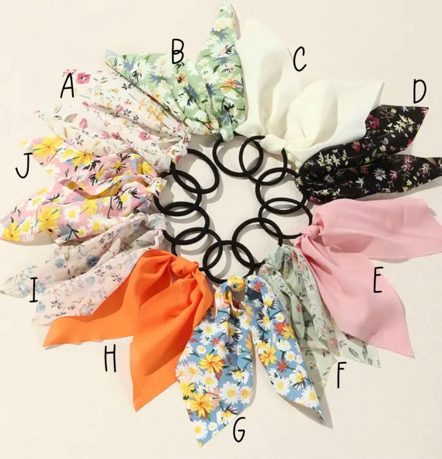 Chiffon hair ties