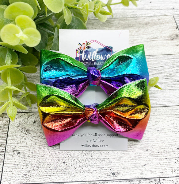 Metallic rainbow piggies