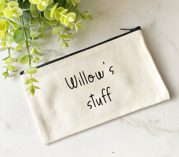 Personalized makeup pouch