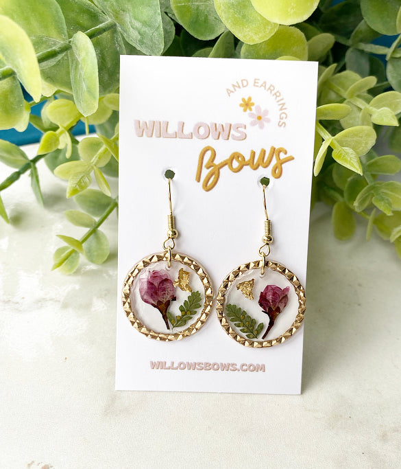 Purple resin florals