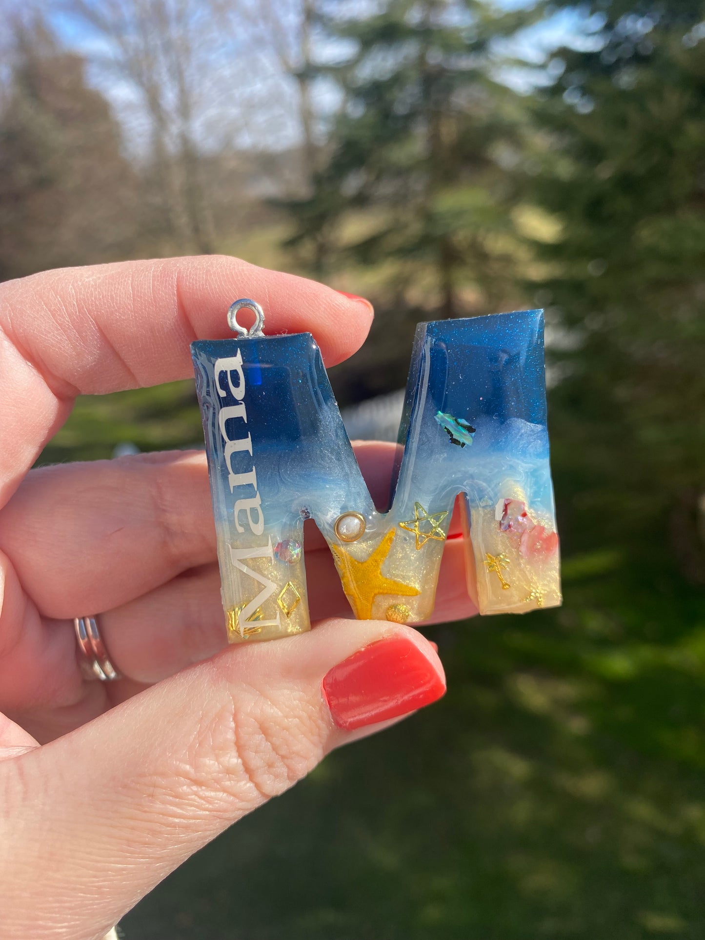 Beach themed keychain