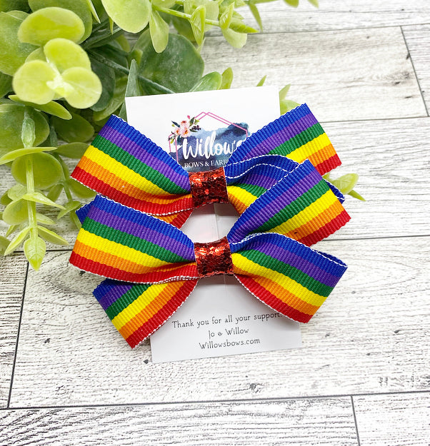 Rainbow stripe piggies