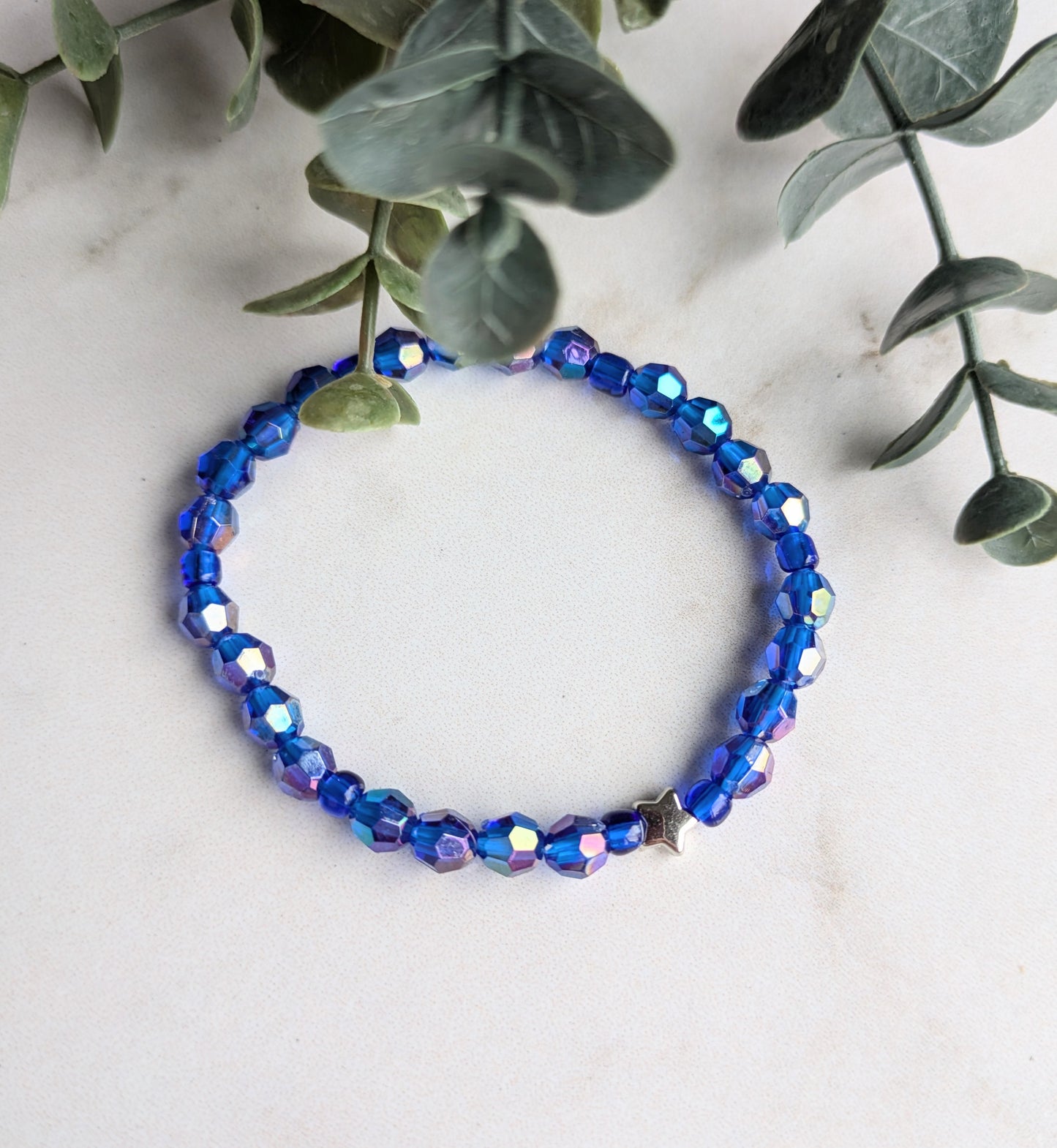Rainbow blue diamond movement bracelet