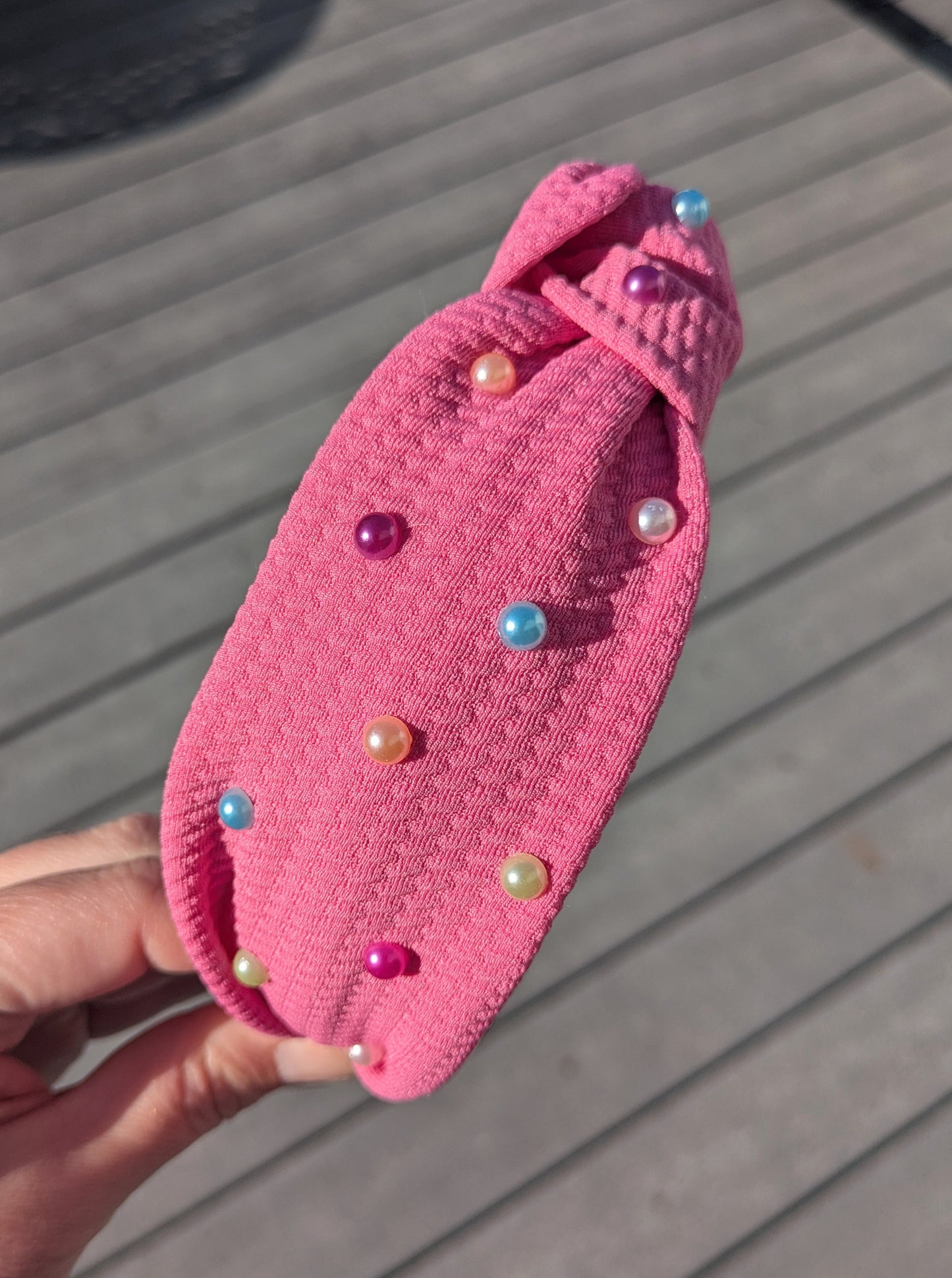Bubblegum pink, knotted headband