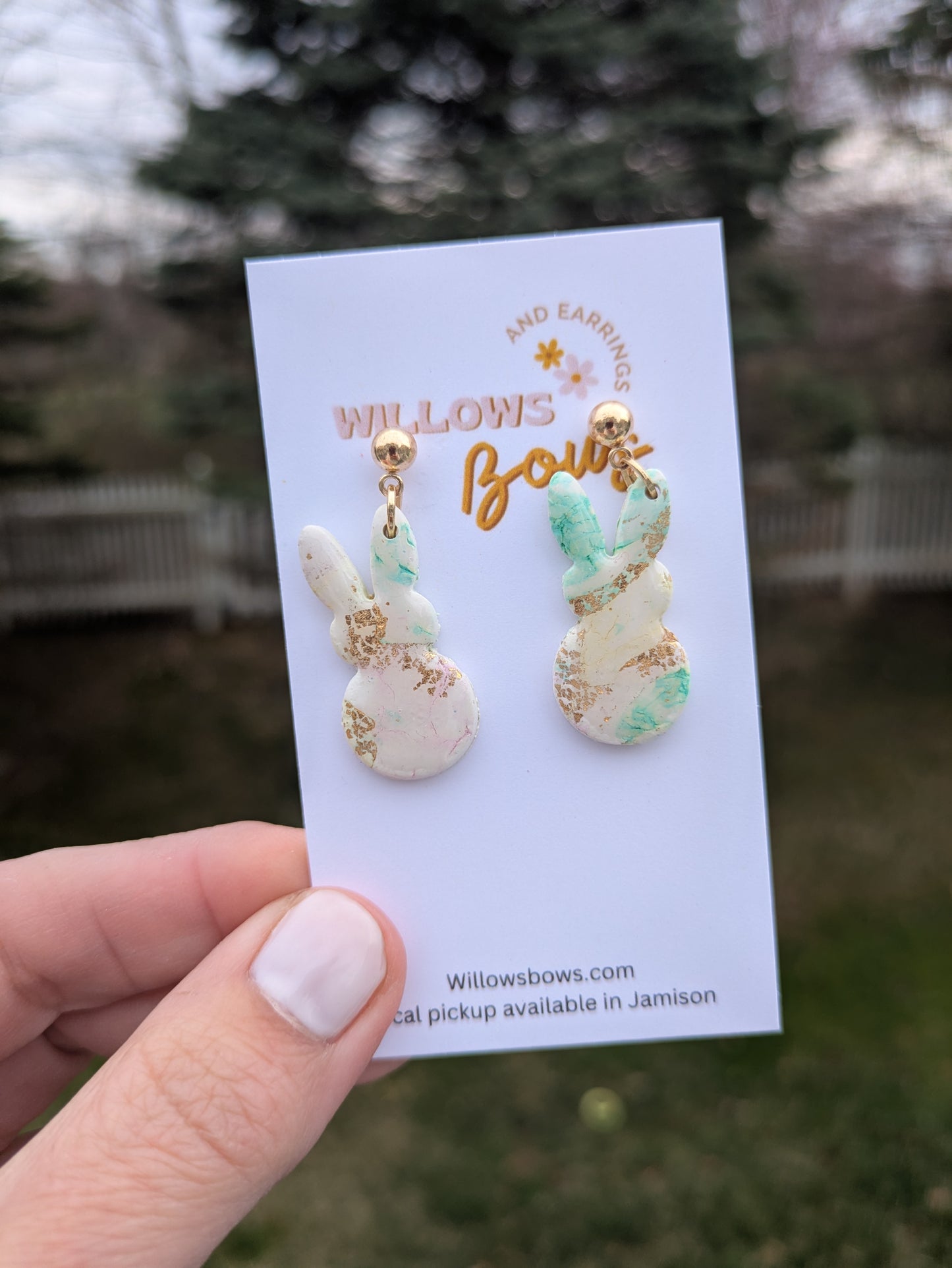 Easter, clay earrings