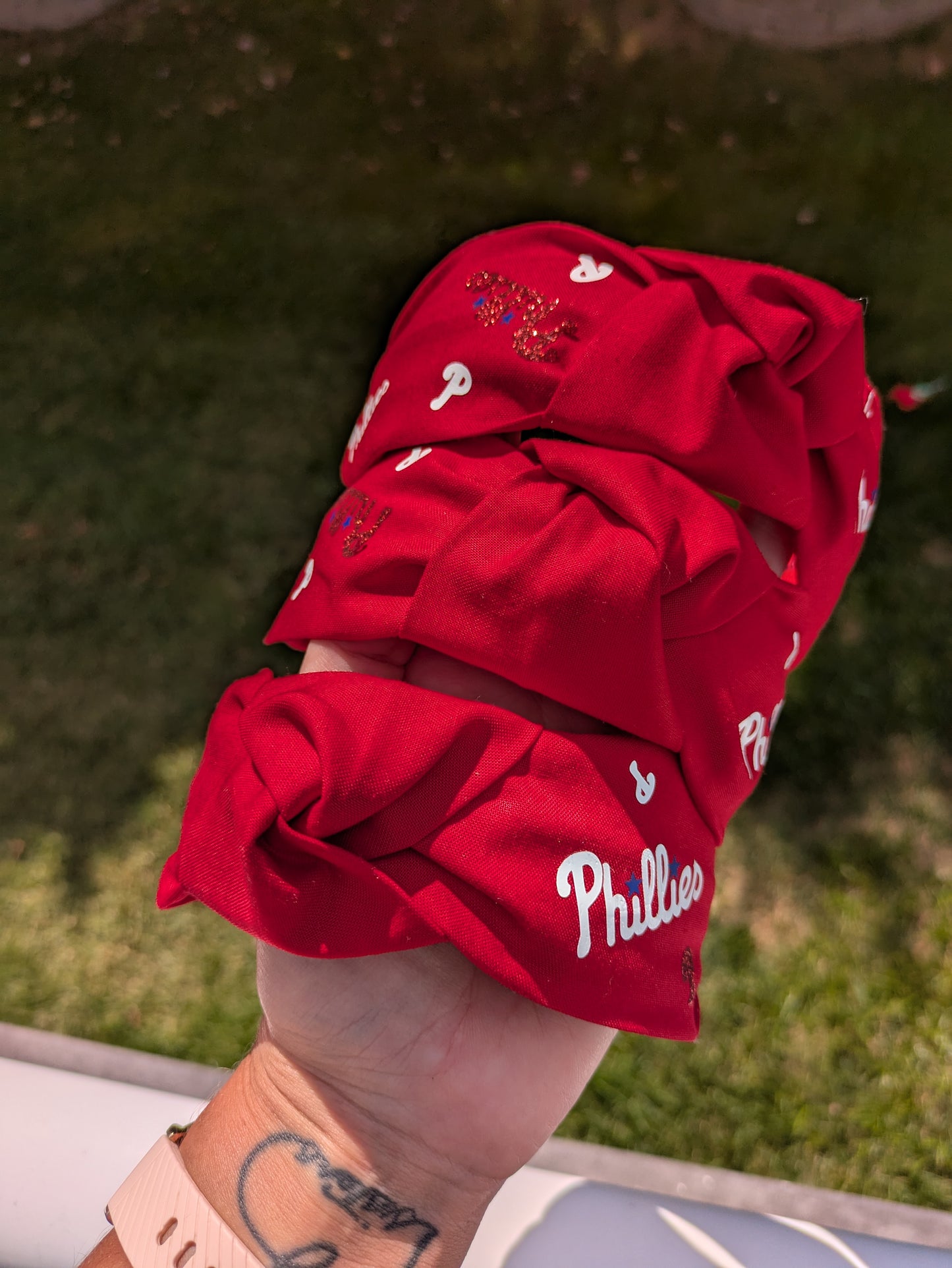 Red baseball headbands