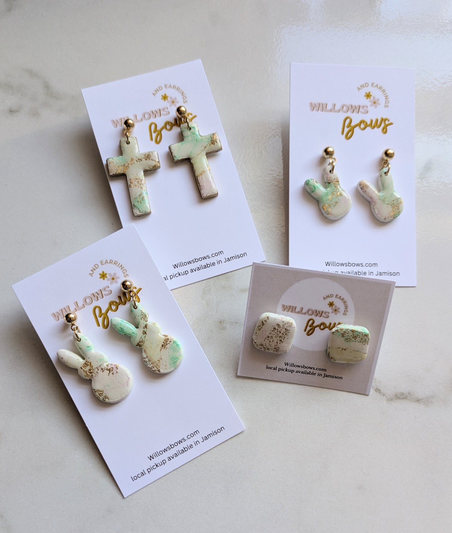 Easter, clay earrings
