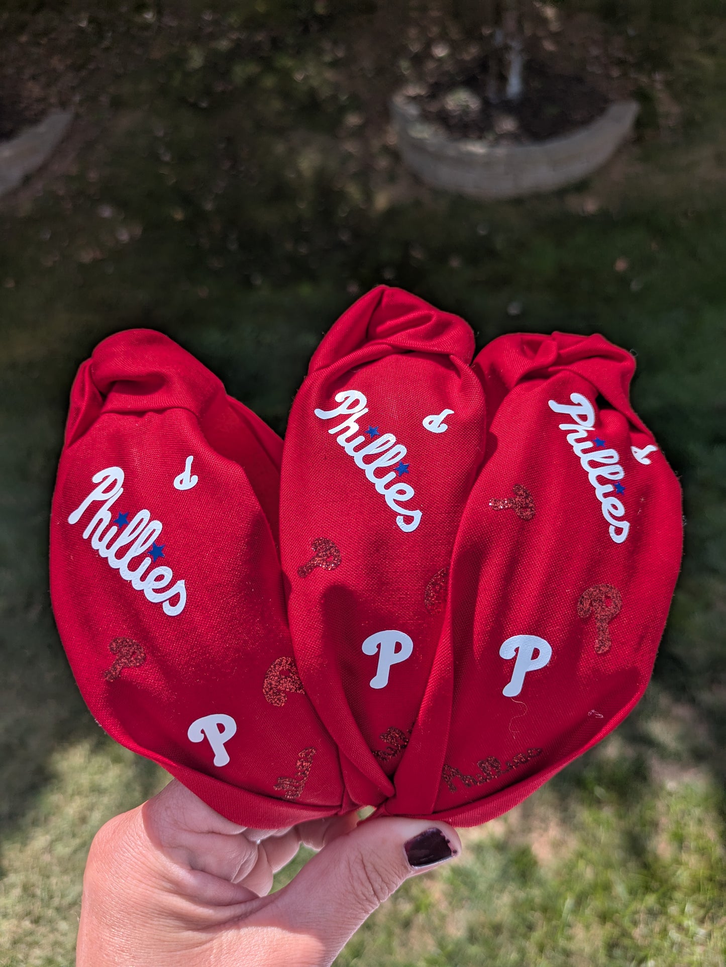 Red baseball headbands