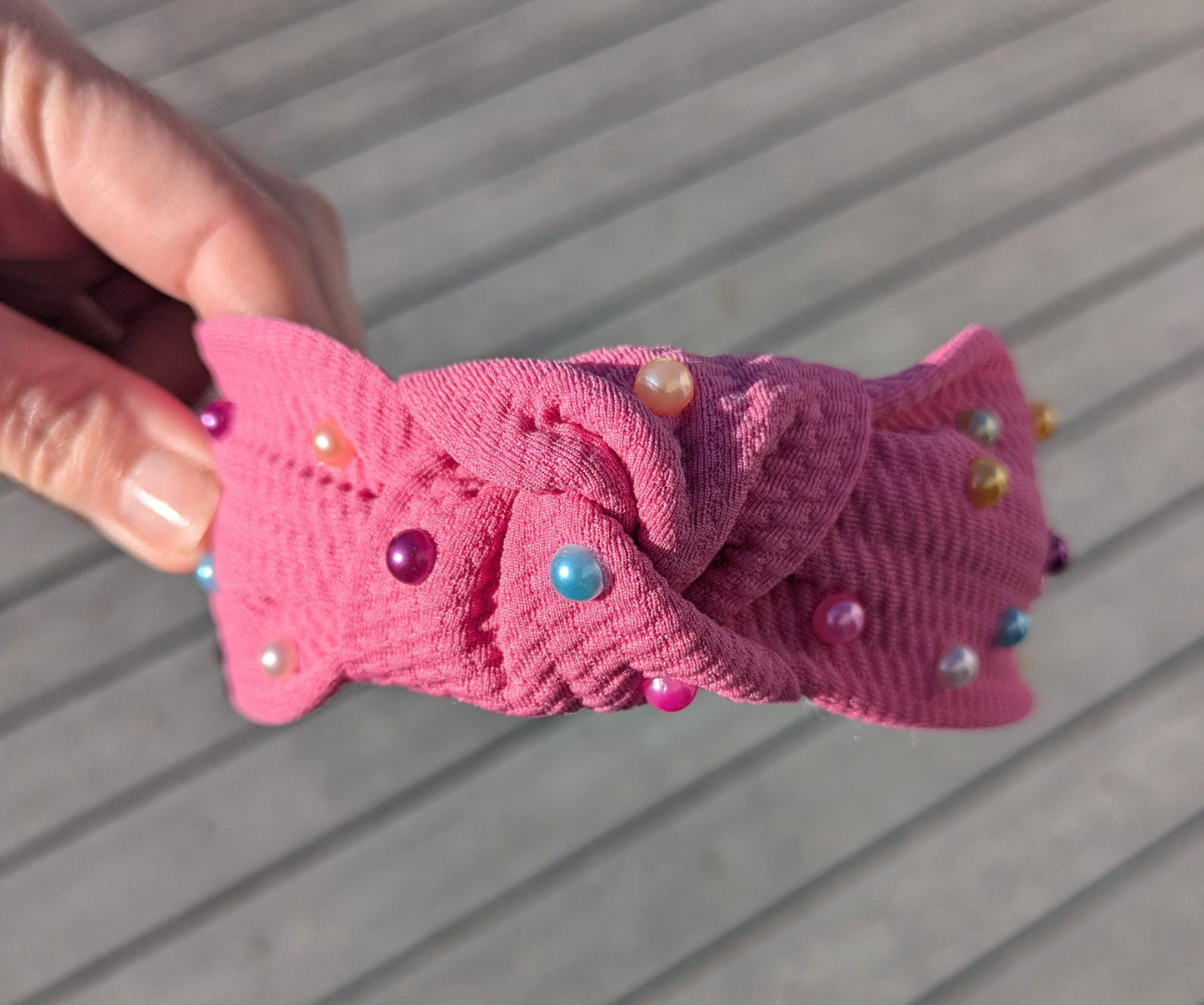 Bubblegum pink, knotted headband