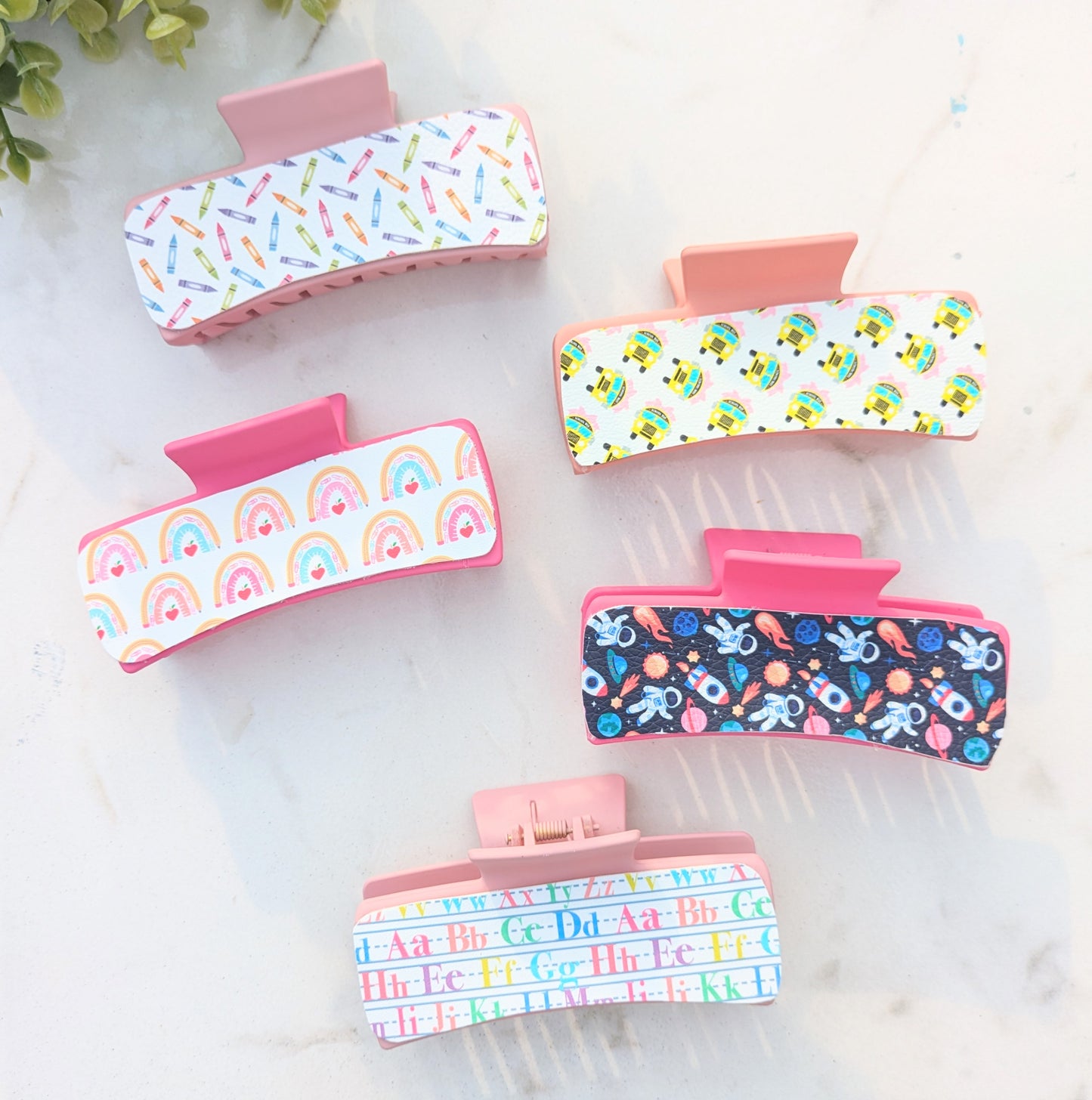 Back to school claw clips