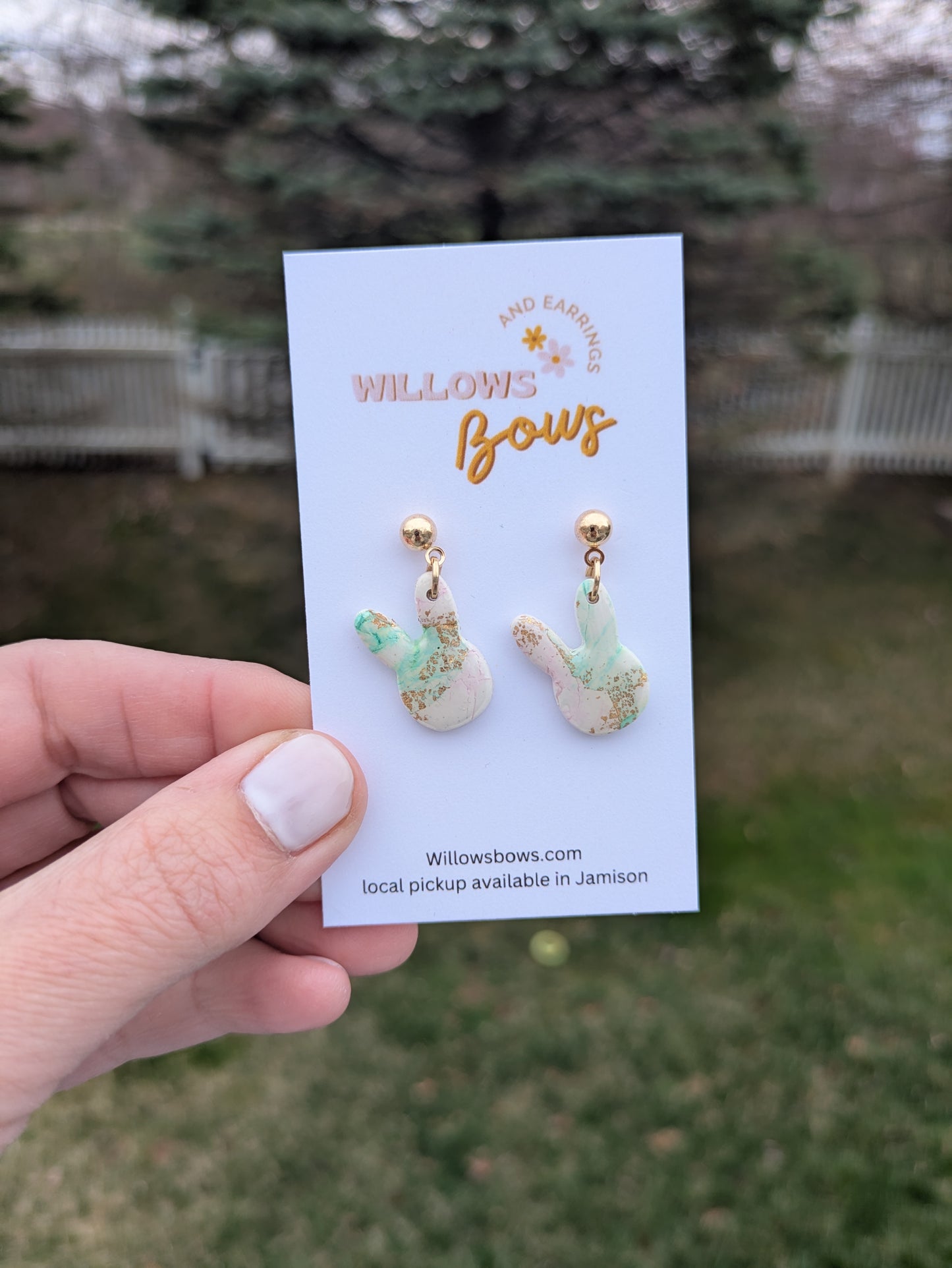 Easter, clay earrings