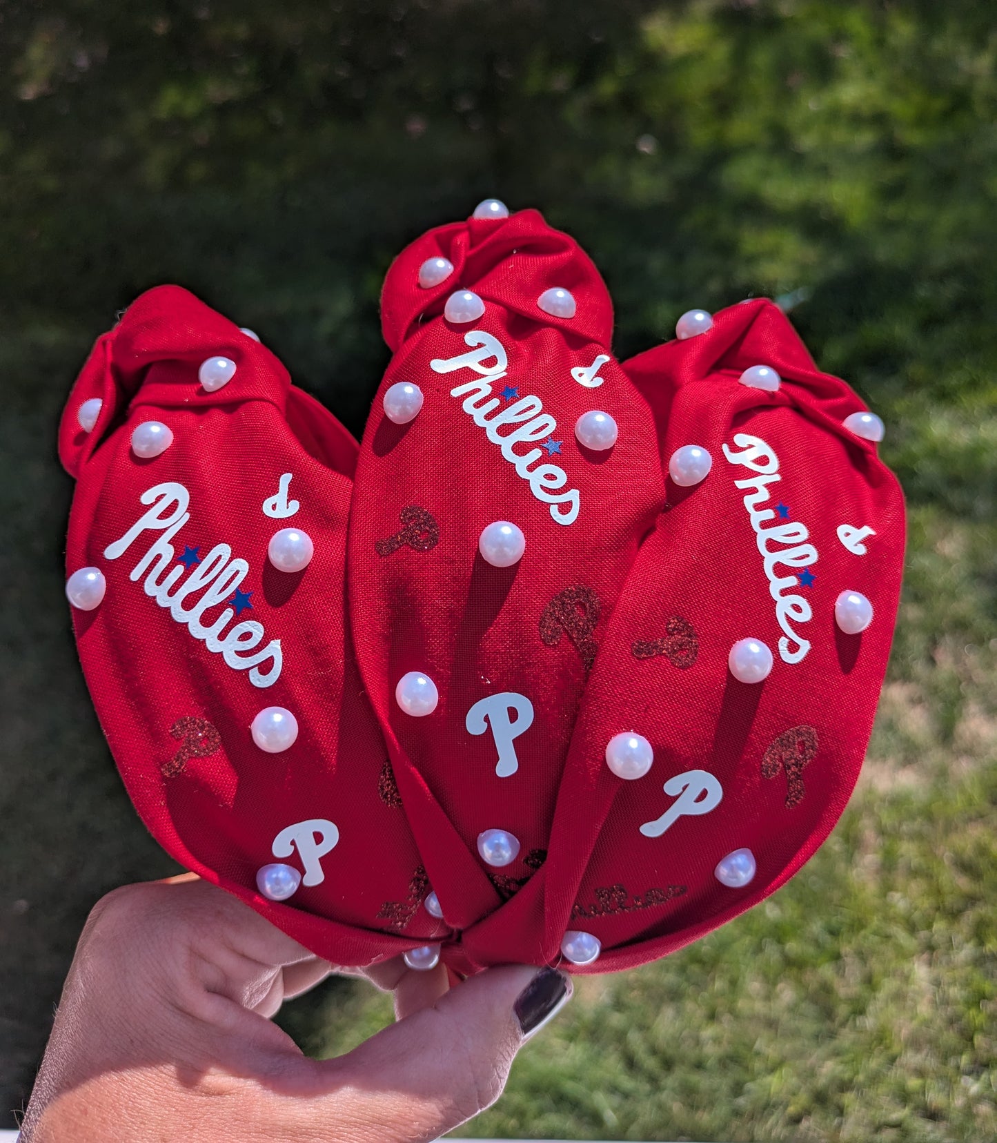 Red baseball headbands