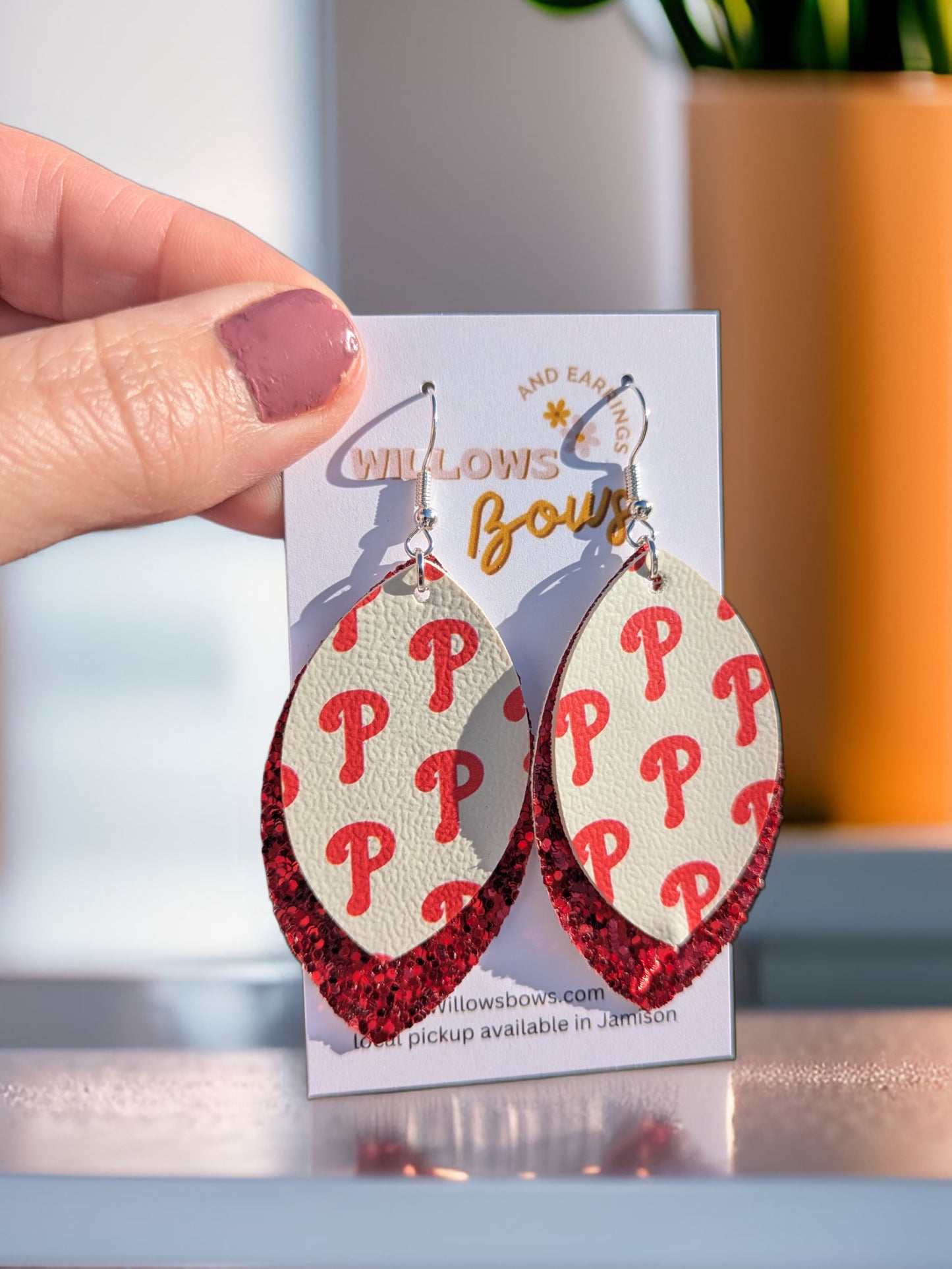 Baseball earrings