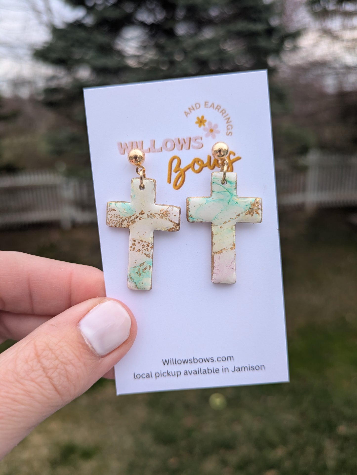 Easter, clay earrings