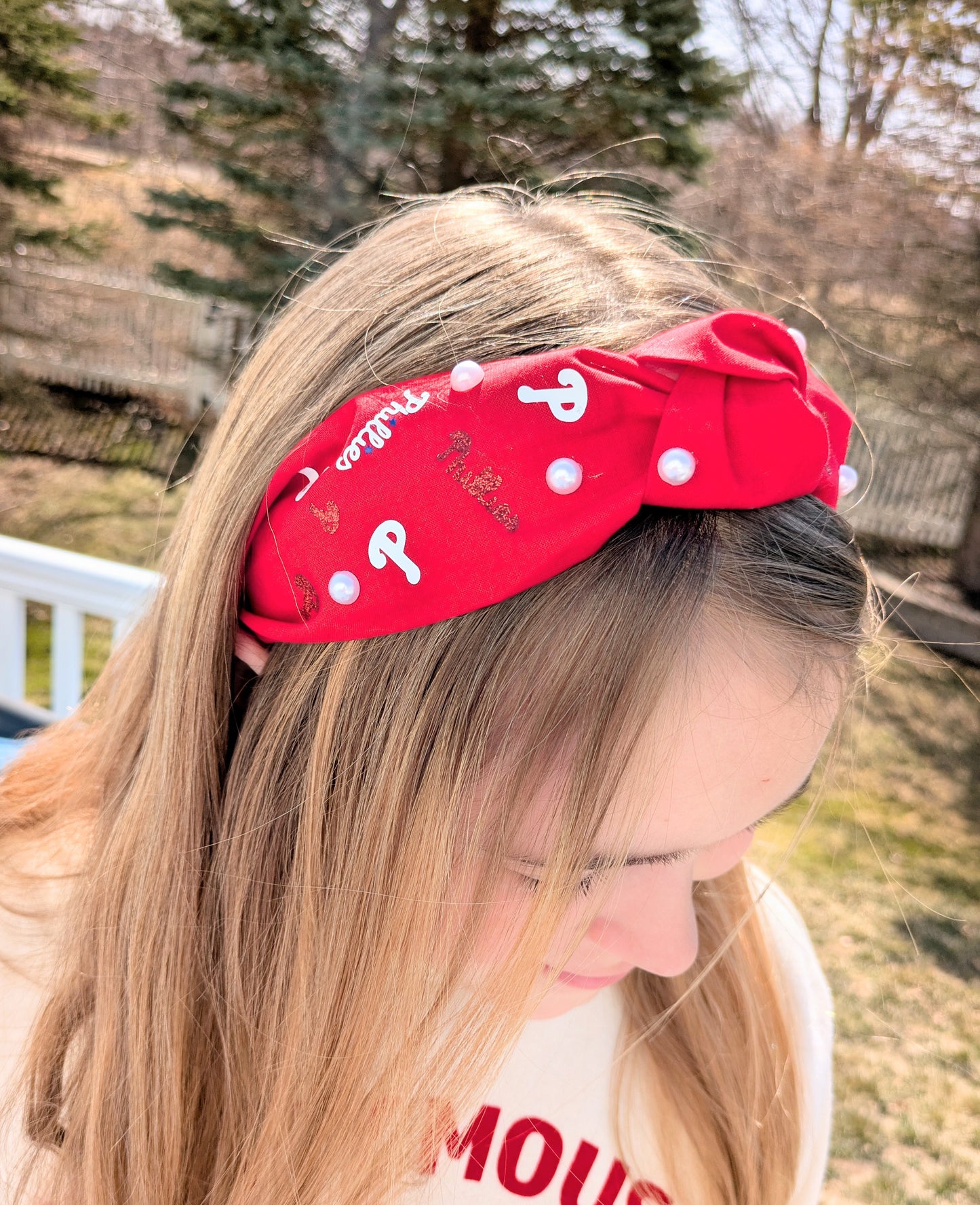 Red baseball headbands