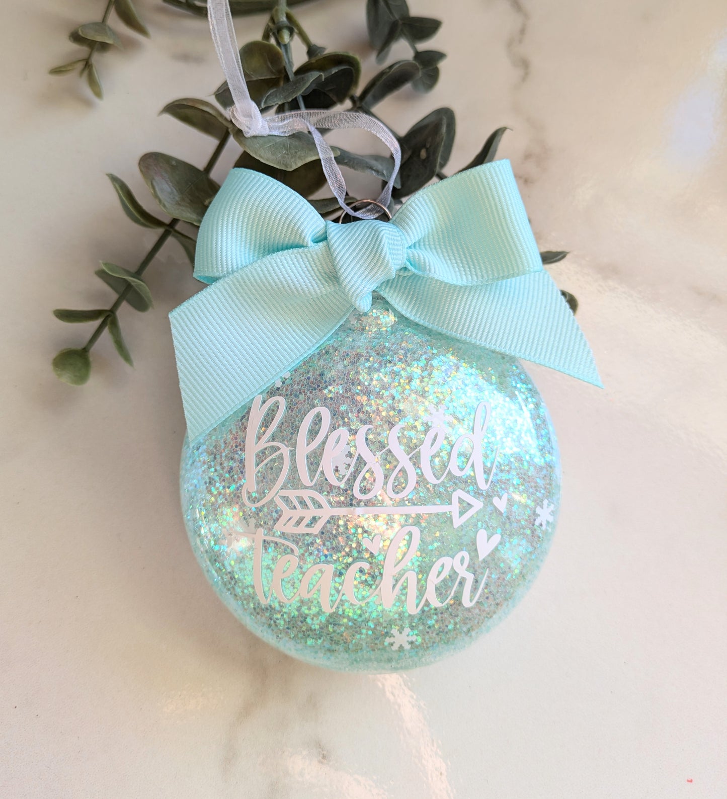 Blessed teacher ornament (leave name at checkout)