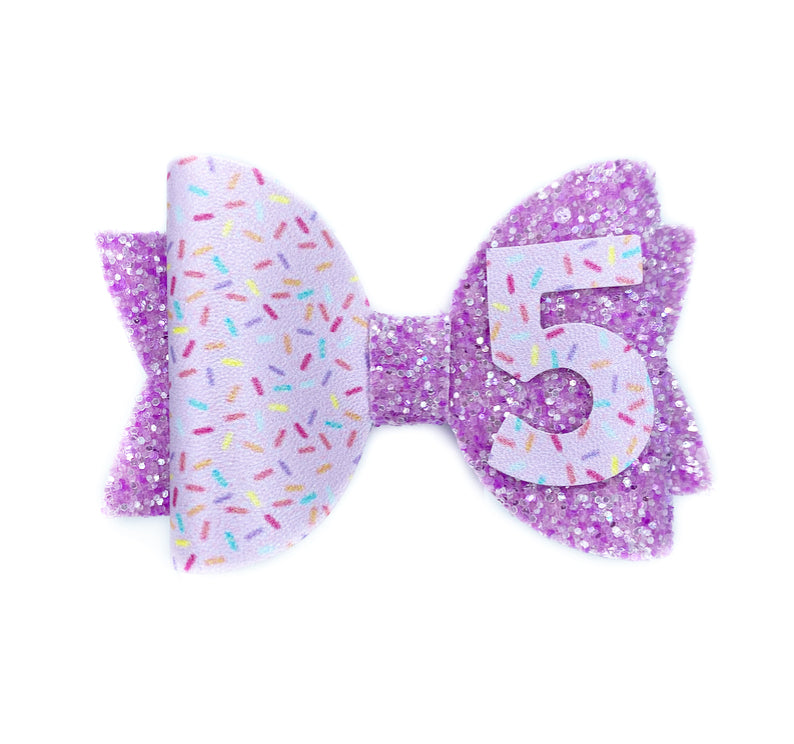 Sprinkles birthday bow