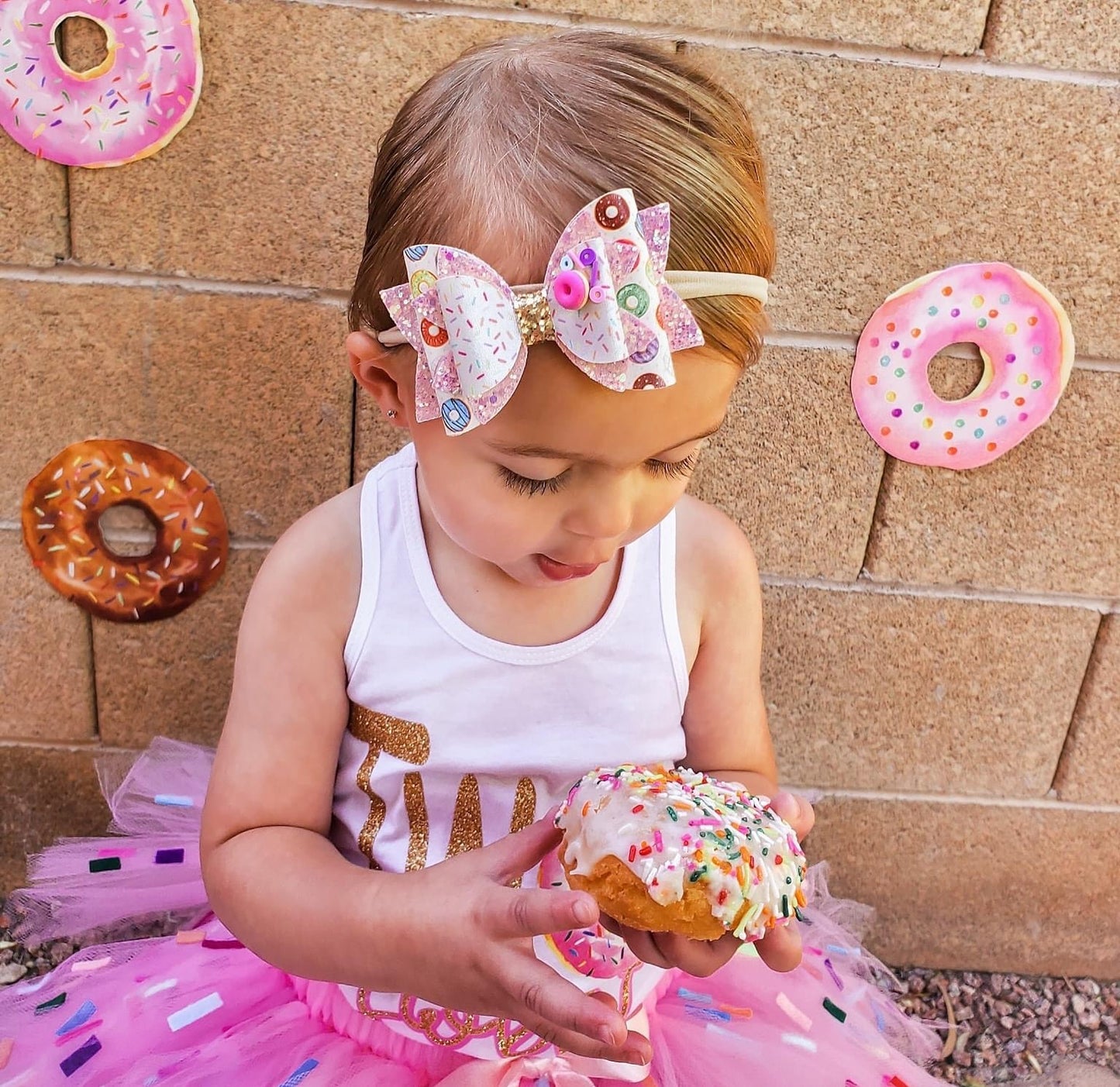 DoNUT grow up birthday bow