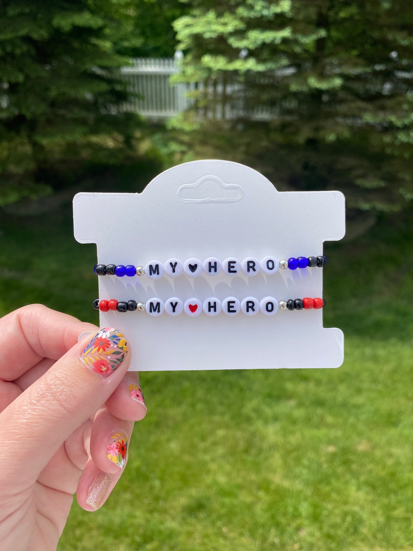 My hero, beaded bracelet