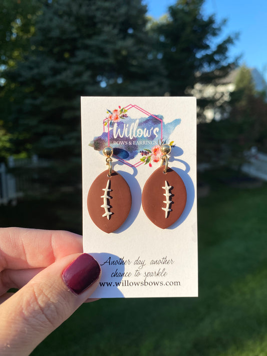 Clay football tear drops