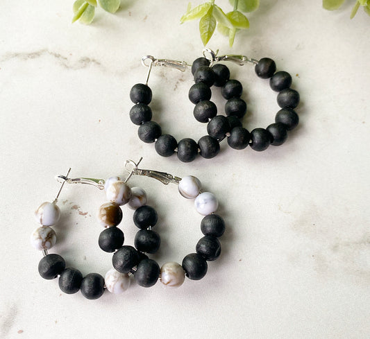 Wooden beaded hoops