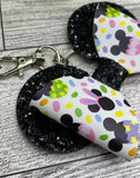 Easter mouse keychain