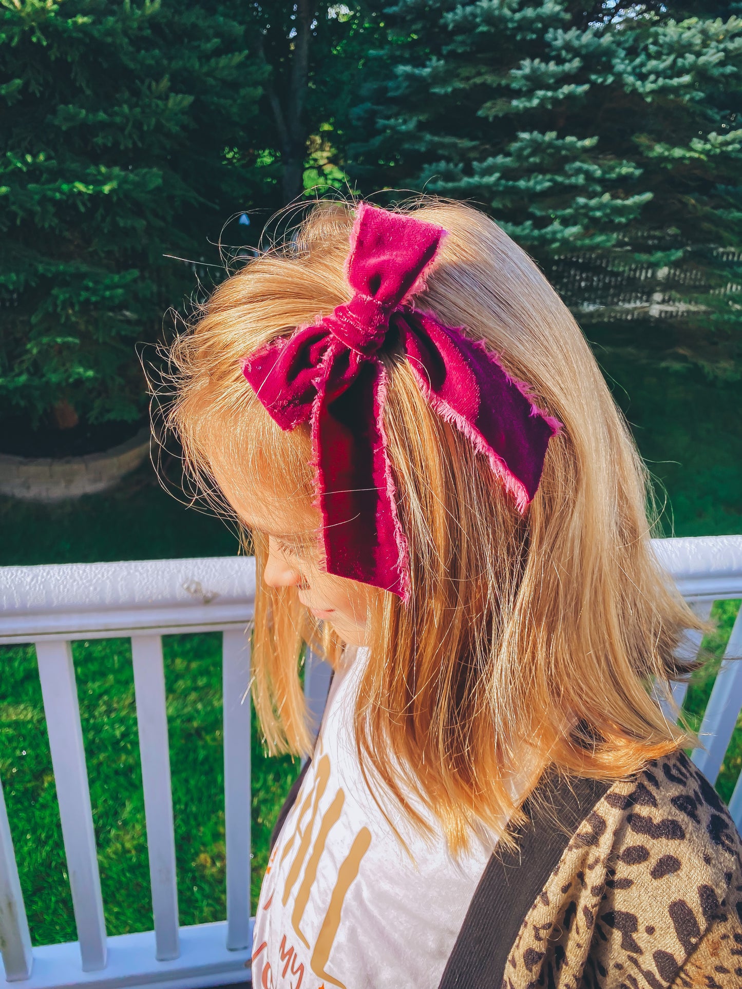 Rasberry velvet ribbon