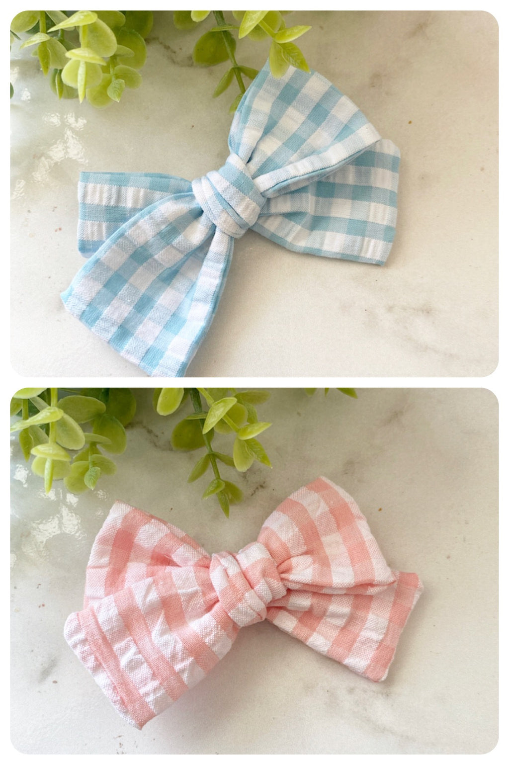 Gingham Lola style bows