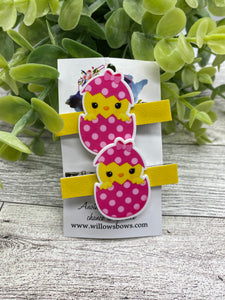 Easter chick piggy set