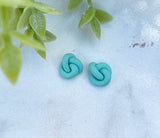 Twisted knot clay studs