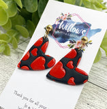 Red bubble hearts