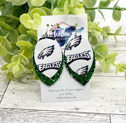 Kelly green teardrop earrings