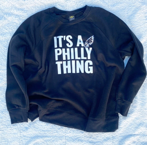 Black crewneck, It’s a Philly thing