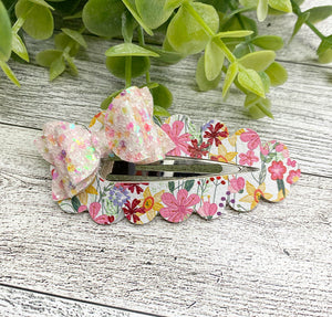 Floral Abby bow clip