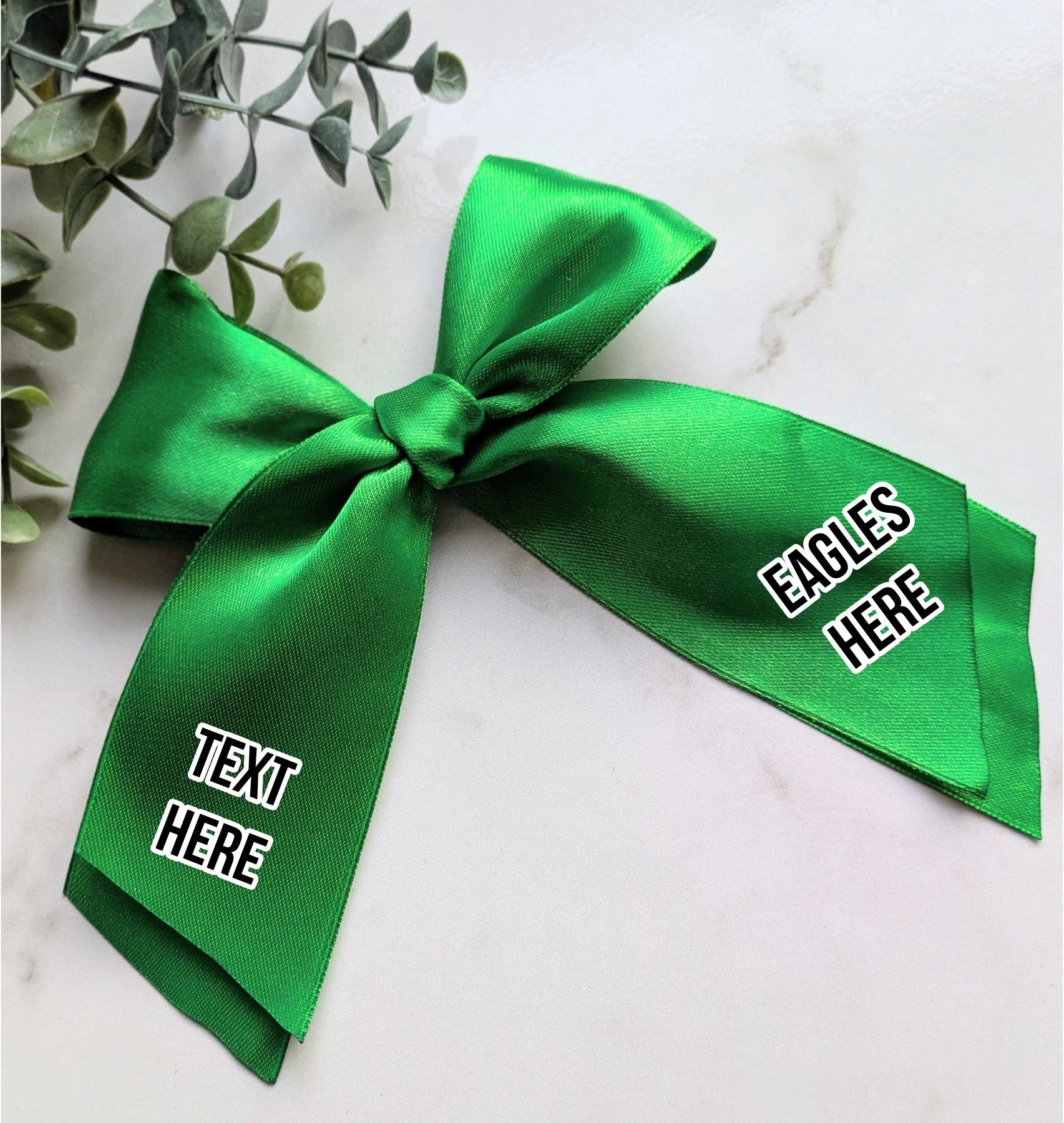 Kelly green football ribbon