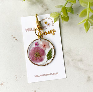 Floral Resin keychain