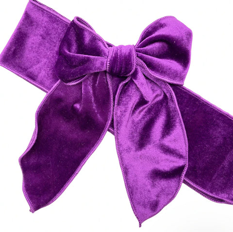Large royal purple velvet ribbon