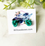 Twisted knot clay studs