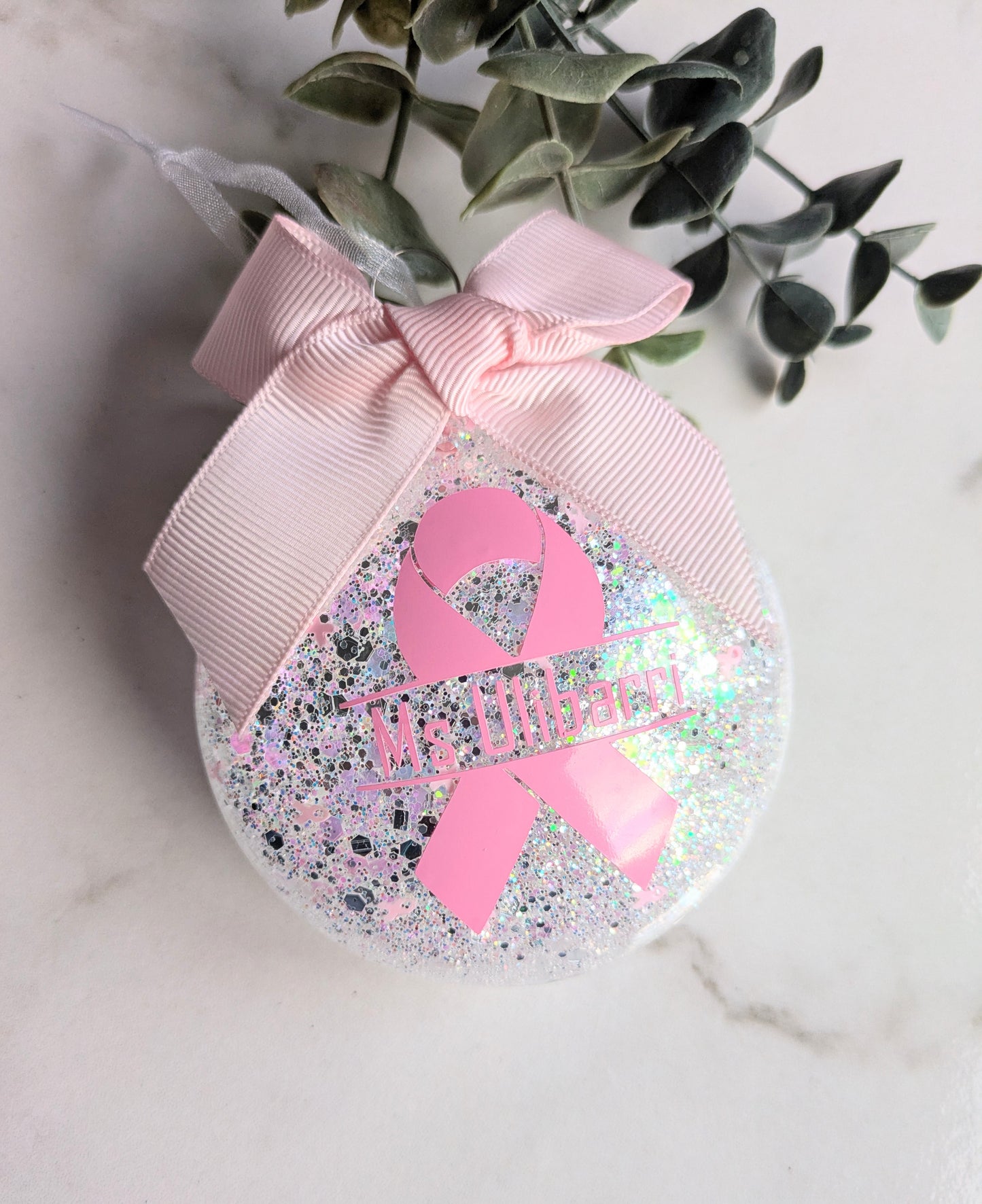 Breast cancer ornament