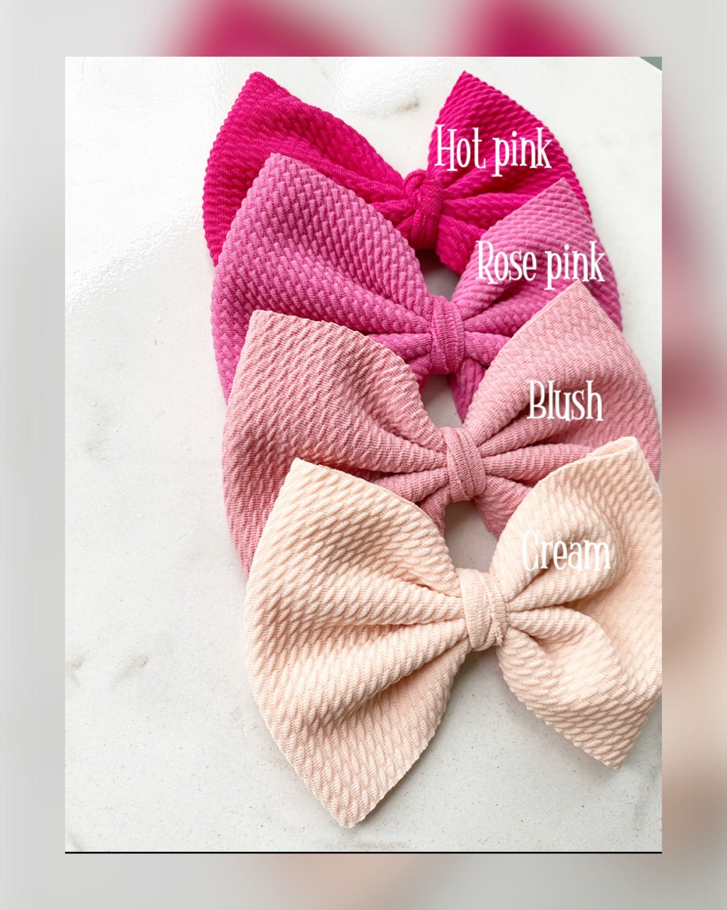 Pink shades of oversized bows