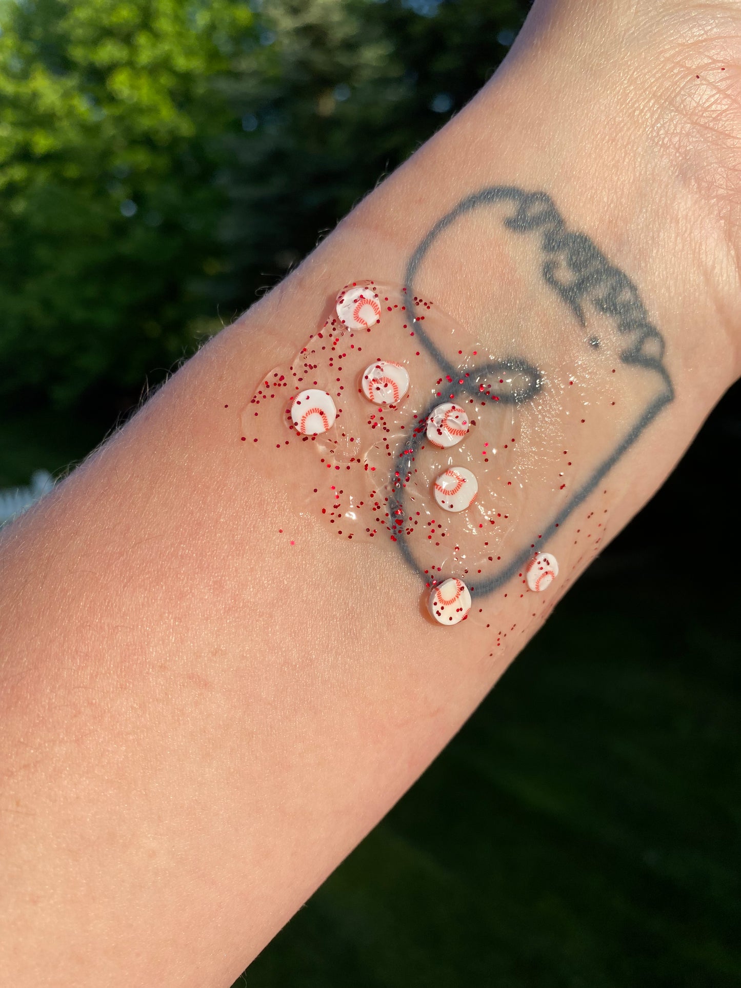 Baseball glitter