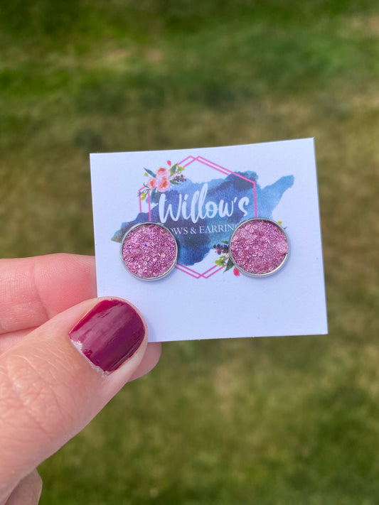 French rose, 12mm studs