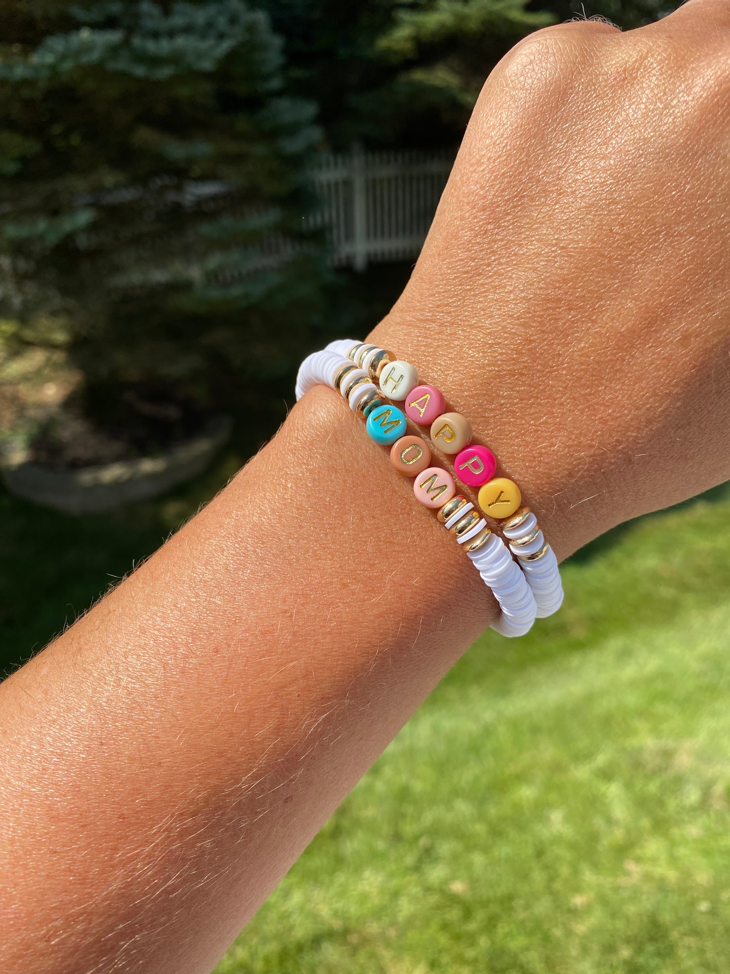 Name, beaded bracelet