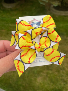Softball ribbon piggies