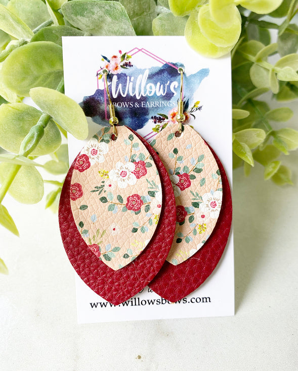 Rusty red floral