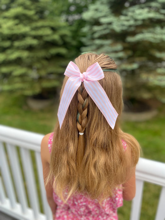 Pink pinstriped ribbon
