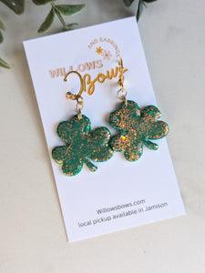 Holographic glitter shamrocks
