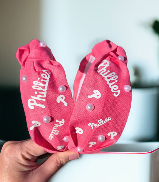 Pink baseball headbands