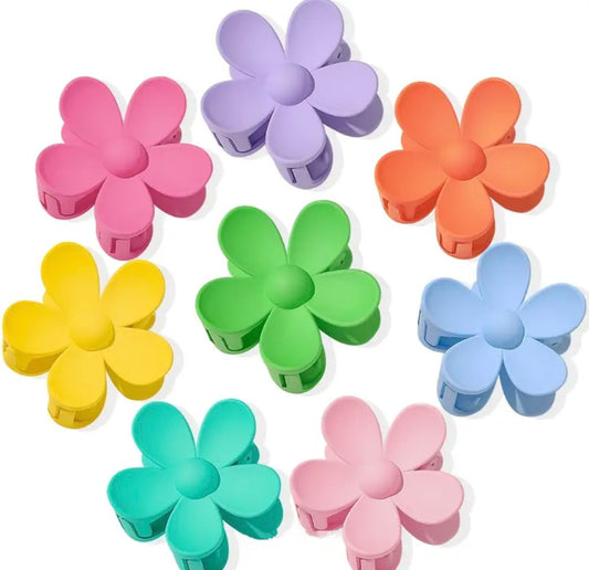 Floral claw clips