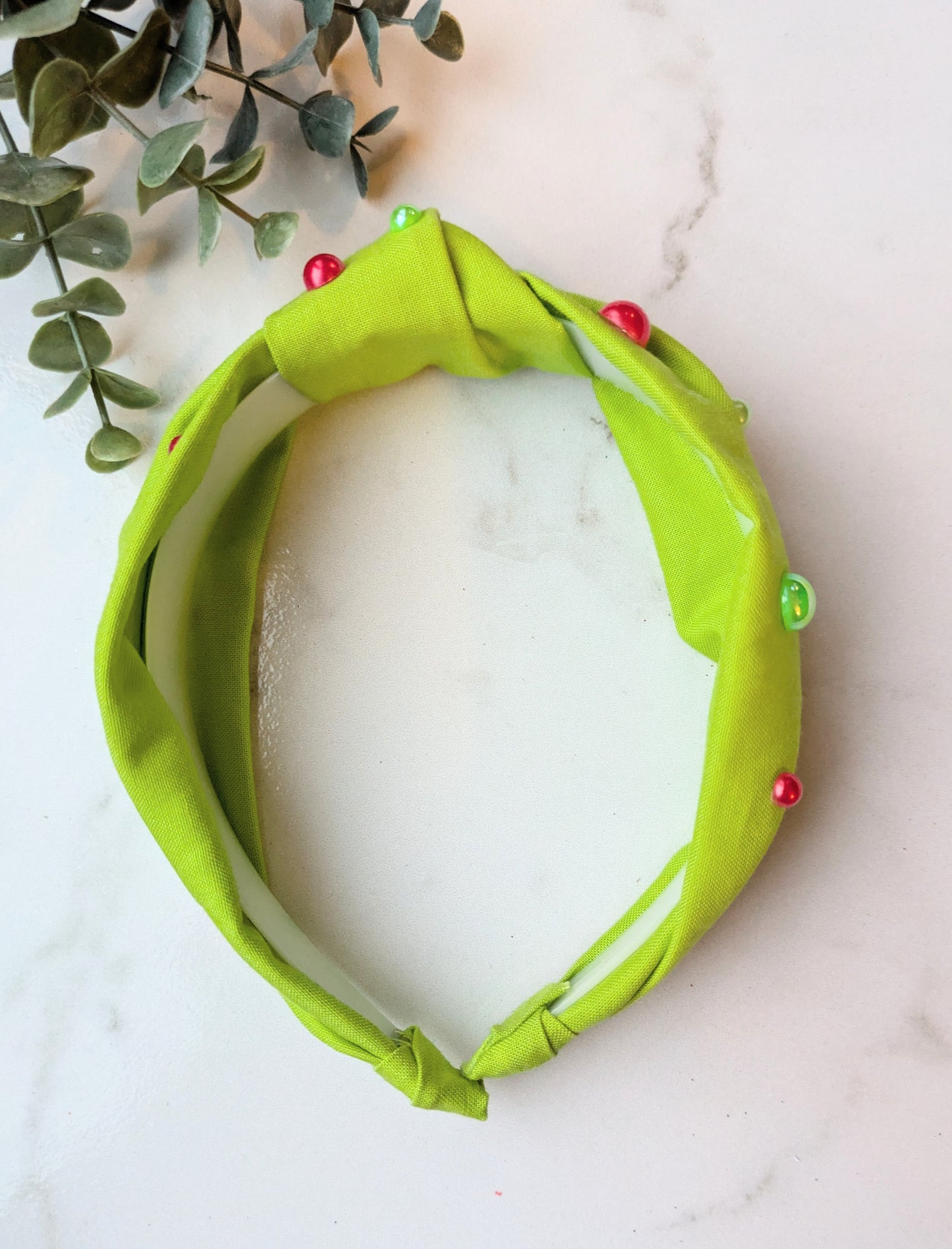 Green pearl headband